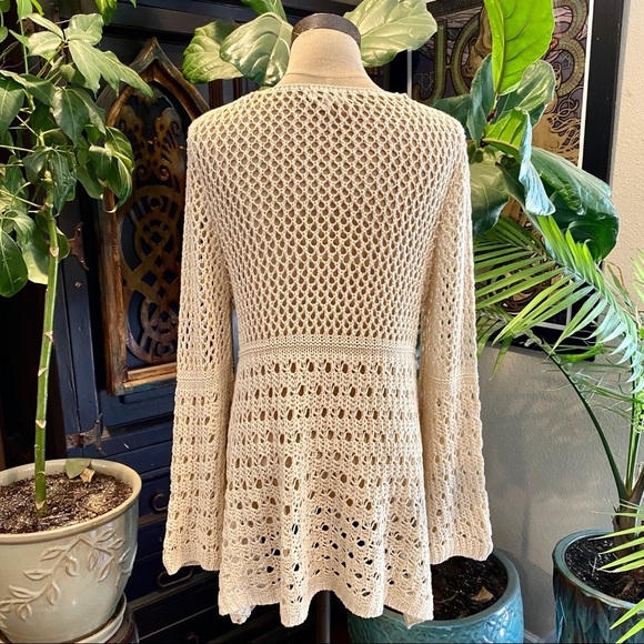 Umgee Crochet bell sleeve tunic cover up dress top - Picture 8 of 13